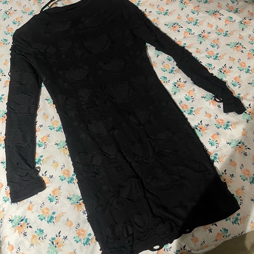 Elegant Black Long Sleeve Dress
